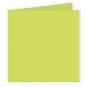 Clairefontaine Pollen - 25 cartes doubles carrées 16 x 16 cm - Vert bourgeon pas cher