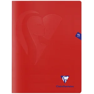 EXACOMPTA Cahier - Clairefontaine - MIMESYS - 240 x 320 mm - 96 pages - Petits carreaux - Rouge pas cher