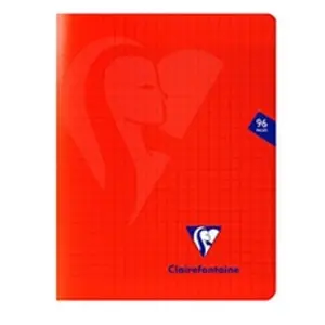 Comparateur de prix : Cahier - CLAIREFONTAINE - MIMESYS - 17 x 22 cm - 96 pages - 90g Séyès Rouge