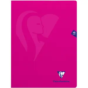 Clairefontaine Cahier "Mimesys" - Polypro - 24x32 - 48 pages - Séyès - Rose