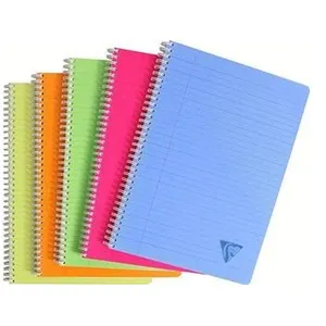 Clairefontaine linicolor 328145c cahier à spirale ligné avec marge 100 pages 90 g a4 couleur aléatoire pas cher