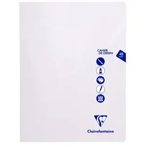 Comparateur de prix : Clairefontaine Cahier à dessin Mimesys piqué, 24 x 32, grands carreaux, 48 pages unies
