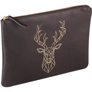 Comparateur de prix : Clairefontaine Pochette en cuir universelle 27 x 19 cm Forêt Noire Cerf