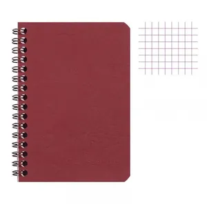 Clairefontaine AGE BAG CARNET RELIURE INTEGRALE 9,5X14CM 100P 5X5 ROUGE pas cher