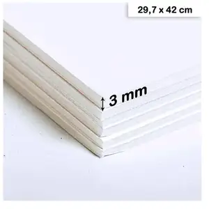 Comparateur de prix : Clairefontaine 93667C - Un paquet de carton Mousse 15 feuilles 29,7x42 cm, épaisseur 3 mm, Blanc