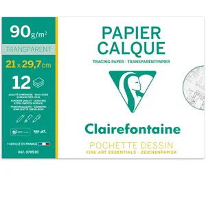 Clairefontaine CLAIRFTN PC/12 FEUIL CALQ 90G A4