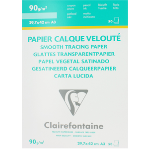 Comparateur de prix : CLAIREFONTAINE Bloc calque supérieur encollé A4 50F 90/95g