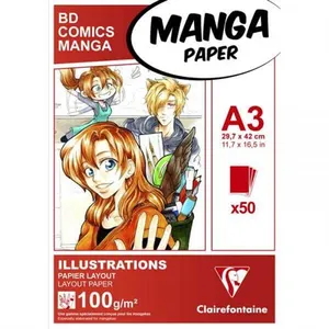 Comparateur de prix : Clairefontaine Bloc dessin - Manga illustration - 50 feuilles A3 - 100 g