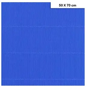 Comparateur de prix : Clairefontaine Carton ondulé mini - Bleu France - 50 x 70 cm