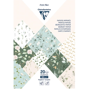 Comparateur de prix : Clairefontaine Papier imprimé A4 21 x 29.7 cm Bloc de 20 feuilles Romantique