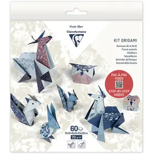Comparateur de prix : Clairefontaine Kit origami Animaux 60 feuilles 3 formats