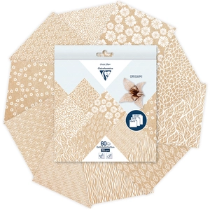 Clairefontaine Assortiment de papier de pliage « Papier kraft floral »