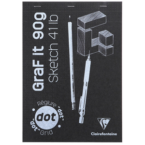 Comparateur de prix : Clairefontaine Bloc de papier GraFit DOT Pointillés 90 g/m² - 80 Feuilles 21 x 29,7 cm