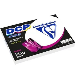 Comparateur de prix : Clairefontaine Ramette 250 feuilles A4 DCP coated brillant 2 faces - 135g