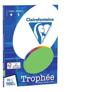 Comparateur de prix : Clairefontaine TROPHEE PPP - Vert menthe - A4 (210 x 297 mm) - 160 g/m...