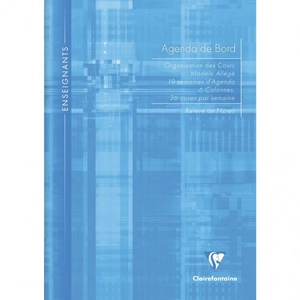 Agenda cahier de bord Clairefontaine assorties, Bord Piqué A4 72 pages