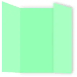 Pollen - 25 cartes rectangulaires triptyques 16 x 16 cm - Vert jade pas cher