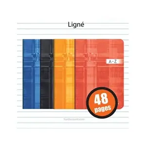 Carnet Répertoire Piqué 14,8 x 21 cm 48 pages ligné Clairefontaine pas cher