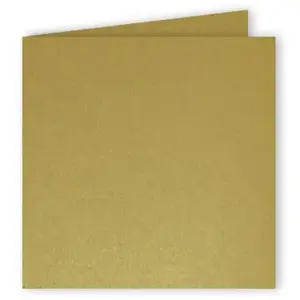 Comparateur de prix : Clairefontaine Pollen - 25 cartes doubles carrées 13.5 x 13.5 cm - Or