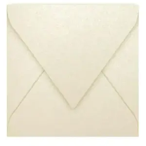 Pollen - 20 enveloppes carrées 12 x 12 cm - Ivoire irisé pas cher