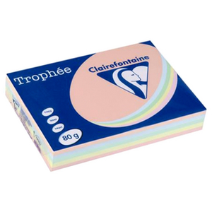 Comparateur de prix : Trophee Ramette de papier pastel assortis Trophée A4 - 80 g/m² - 500 feuilles