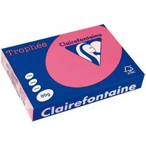 Comparateur de prix : Clairefontaine 1771C Lot de 500 feuilles de papier Trophee A4 80 g/m² (Fuchsia/rose)