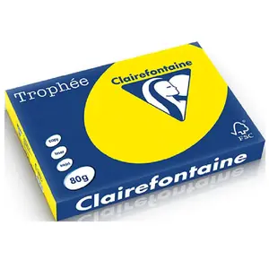 Comparateur de prix : Trophee Ramette papier couleur Clairefontaine A3 80g - Jaune soleil