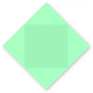 Pollen - 25 cartes carrées à rainage losange 16 x 16 cm - Vert jade