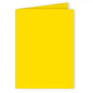 Pollen - 25 cartes doubles rectangulaires 11 x 15.5 cm - Jaune soleil