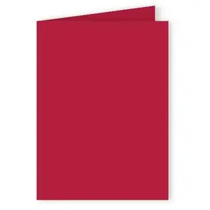 Pollen - 25 cartes doubles rectangulaires 11 x 15.5 cm - Rouge groseille