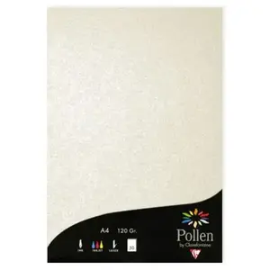 Comparateur de prix : Clairefontaine Pollen - 50 feuilles papier A4 120 g - Ivoire irisé