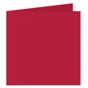Comparateur de prix : Pollen - 25 cartes doubles carrées 13.5 x 13.5 cm - Rouge groseille