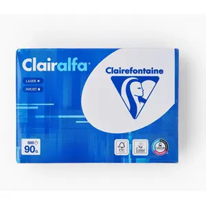 Comparateur de prix : CLAIREFONTAINE RAMETTE CLAIRALFA BLANC A4 90G 500 FEUILLES