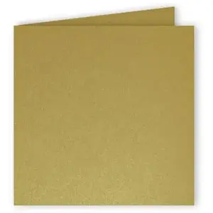 Comparateur de prix : Clairefontaine Pollen - 25 cartes doubles carrées 16 x 16 cm - Or