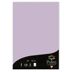 Clairefontaine Pollen - 50 feuilles papier A4 120 g - Glycine pas cher