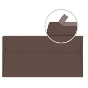 Pollen - 20 enveloppes rectangulaires 11 x 22 cm - Marron taupe
