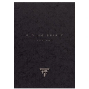 Bloc de 100 pages Clairefontaine Flying Spirit 16 x 21 cm Noir pas cher