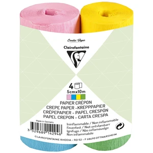 Comparateur de prix : Clairefontaine Bandes de papier crépon ignifugé Assortiment Printanier 5 cm x 10 m 4 pcs