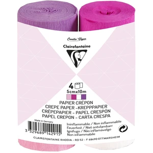 Comparateur de prix : Clairefontaine Bandes de papier crépon ignifugé Assortiment Rose 5 cm x 10 m 4 pcs