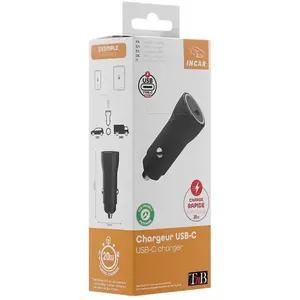 Comparateur de prix : T'nB - Chargeur Allume-cigares 1 USB-C 20W - T'nB