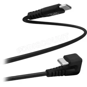 T'nB TNB Câble USB-C / USB-C connecteur coudé 180 gaming - noir pas cher