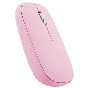 TNB Souris sans fil ambidextre 2 en 1 Iclick - Bluetooth et dongle USB - Rose