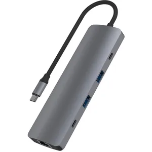 Hub USB-C T'nB iClick 9 en 1 Gris sidéral pas cher