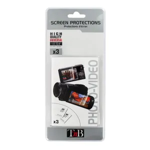 T'nB - 3 protection écrans 1.5 à 4 pouces + lingettes - transparent pas cher