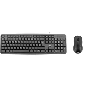 Comparateur de prix : T'nB KBCOMBO1 clavier Souris incluse Universel USB QWERTY Anglais Noir
