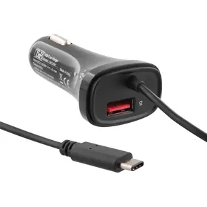 Tnb - Chargeur Voiture USB avec câble USB-C + Fonction Quick Charge 2.0 - T'nB