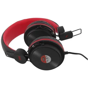 Comparateur de prix : T'nB - Casque Filaire Jack 3.5mm Collection BE Color Vinyle - Noir/Rouge