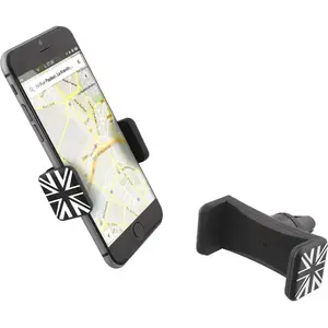 Comparateur de prix : Support Téléphone Voiture Sur Grille Compact Universel Noir Drapeau Uk Tnb