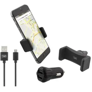 Comparateur de prix : Pack Allume-cigare + Câble Micro Usb + Support Grille T'nb
