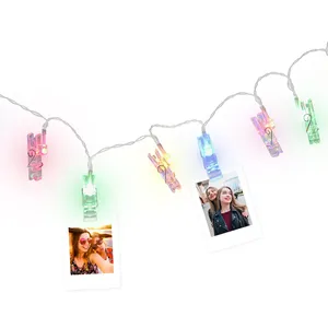 Guirlande photo LED - T'NB - Lensy - 10 clips - 3,2 mètres - Intérieur - Électrique pas cher